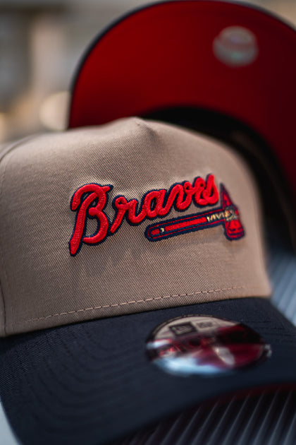 New Era Atlanta Braves World Series 1995 White 9Forty A Frame Trucker  Snapback Hat, CURVED HATS, CAPS