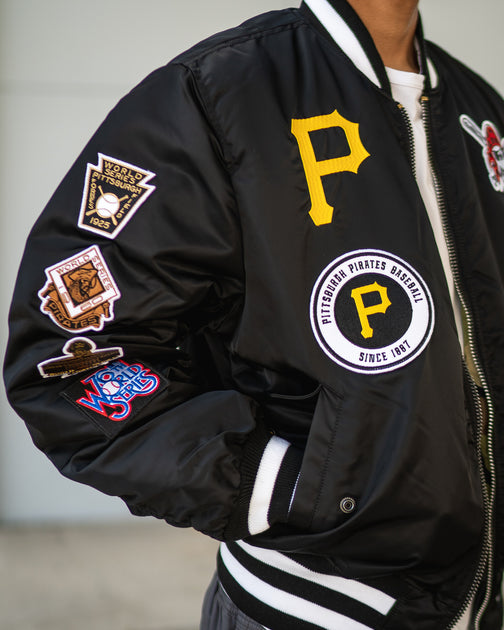 New Era Mens MLB Pittsburgh Pirates Alpha Industries MA-1 Bomber Jacket X29961BN00-13026028 Black XL