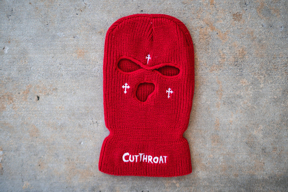 Sniper Gang Cut Throat Ski Mask (Red)