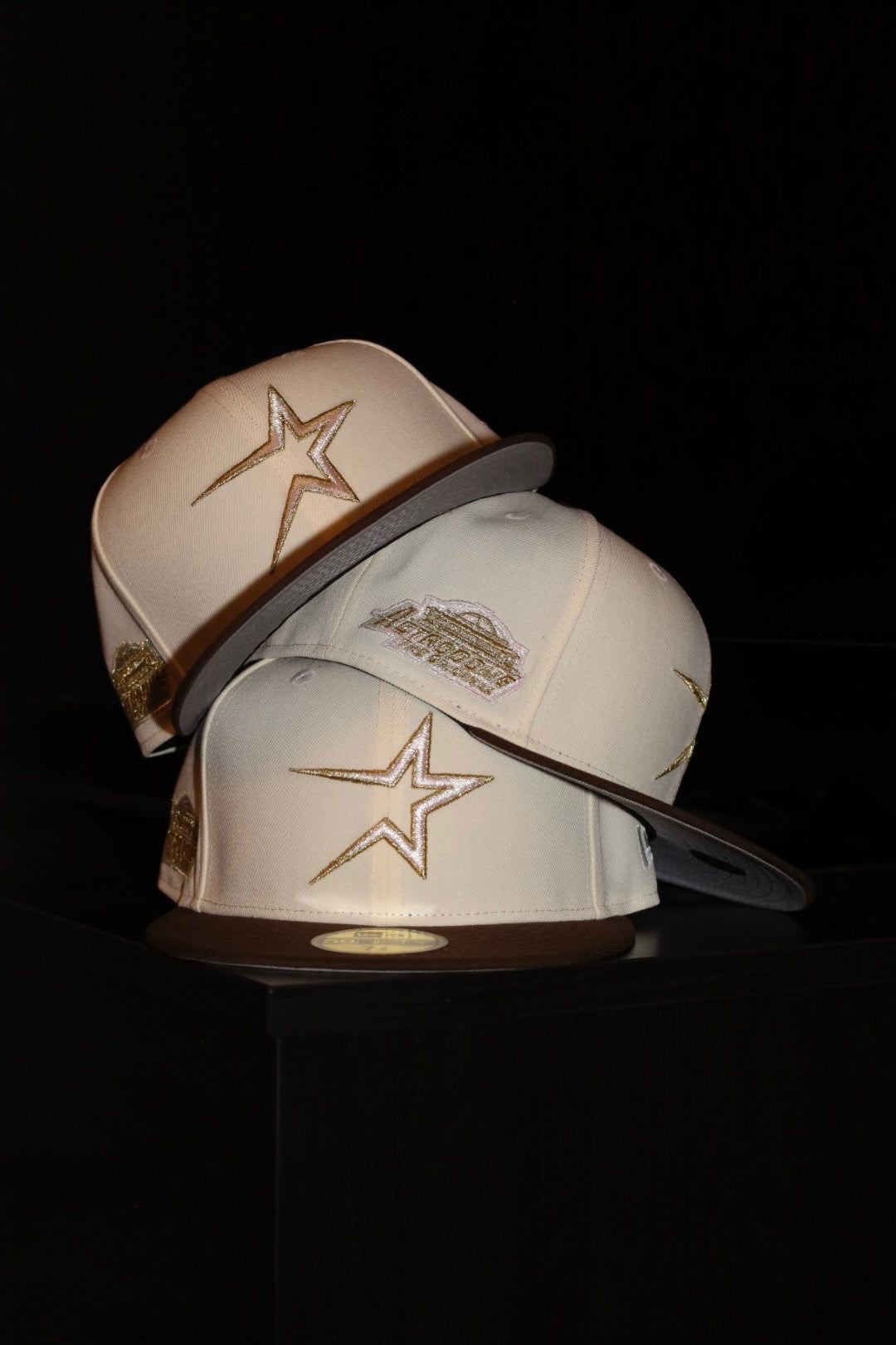 New Era Houston Astros Astrodome The Original Stadium Side Patch 59Fifty Fitted (Off White/Burnt Wood) - New Era