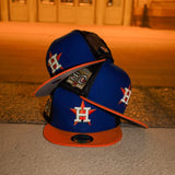 New Era Houston Astros 50th Anniversary Side Patch Fitted (Royal/Orange) - New Era