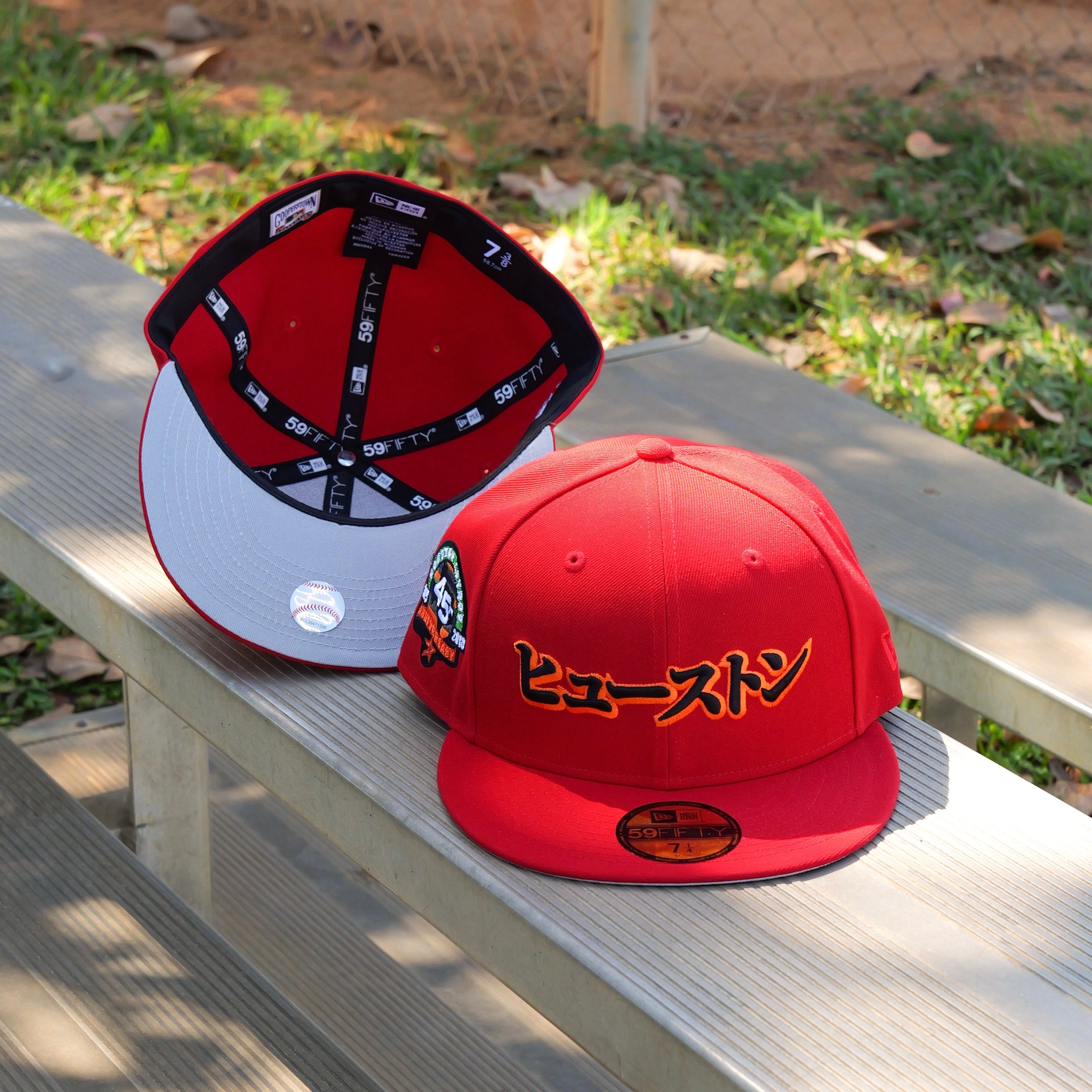 New Era Houston Astros Kanji 45th Anniversary Grey UV 59Fifty Fitted (Red) - New Era