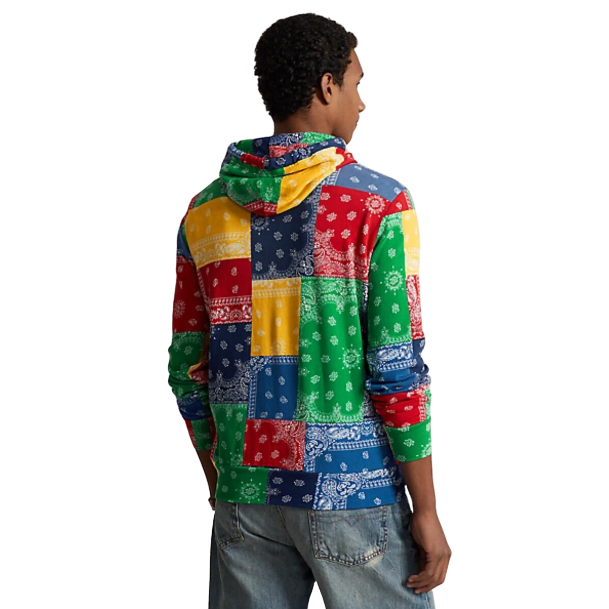 Polo Ralph Lauren Patchwork-Print Spa Terry Hoodie (Archival Bandana) - Polo Ralph Lauren