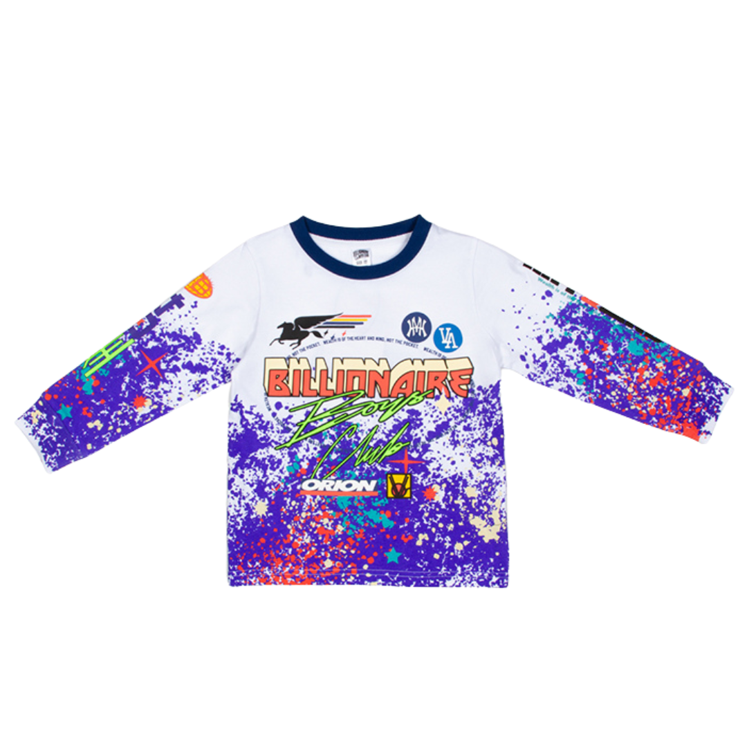 Kids Billionaire Boys Club Pegasus L/S Knit (White) - Billionaire Boys Club