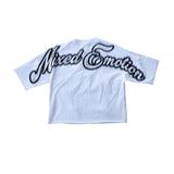 Mixed Emotion White “Pearl” Cropped Tee - Mixed Emotion