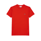 Lacoste Crew Neck Pima Cotton Jersey T-Shirt (Red) - Lacoste