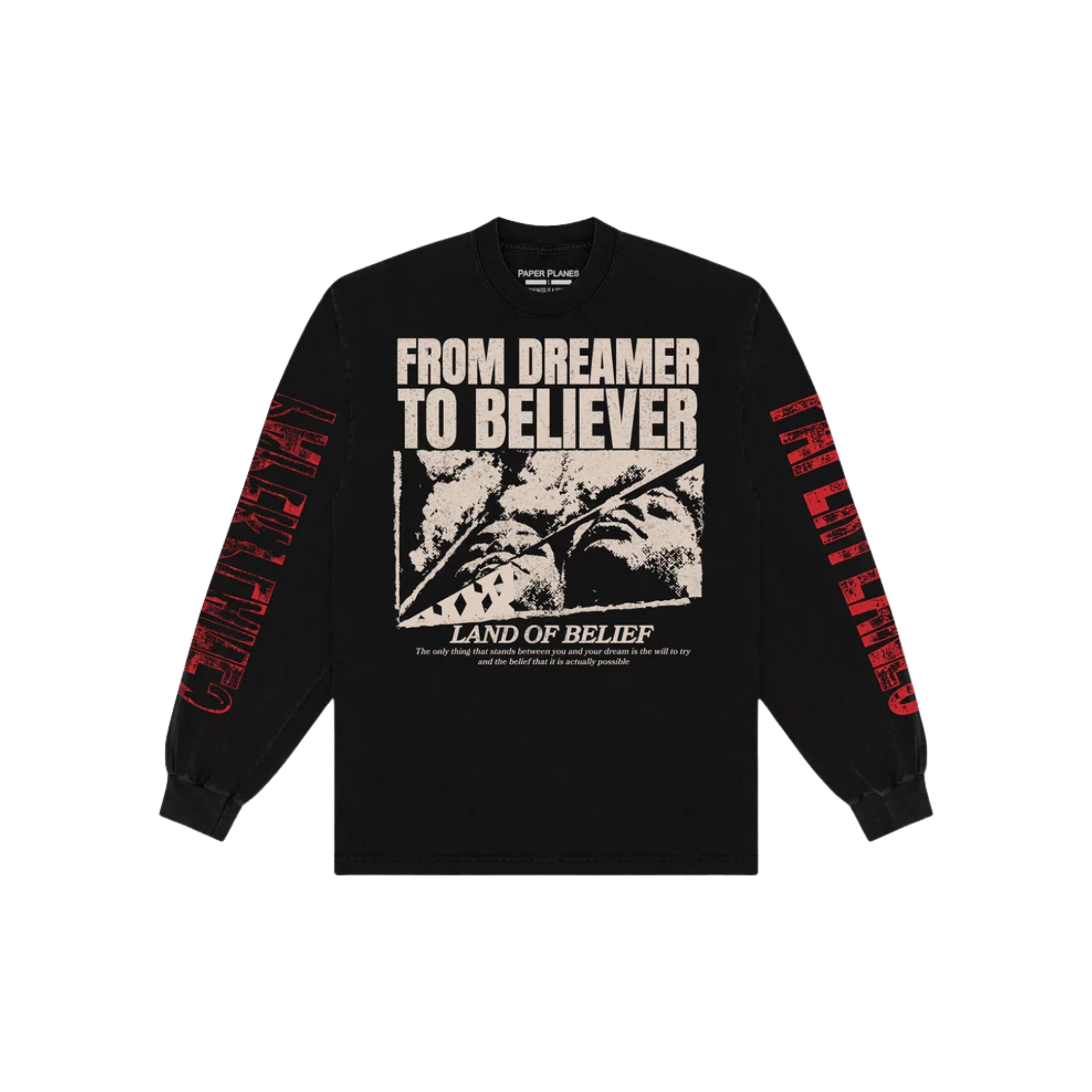 Paper Planes 'Dreamer To Believer' LS Tee (Black)