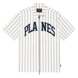 PAPER PLANES Pinstripe Work Shirt (Cream/Navy) - Paper Plane