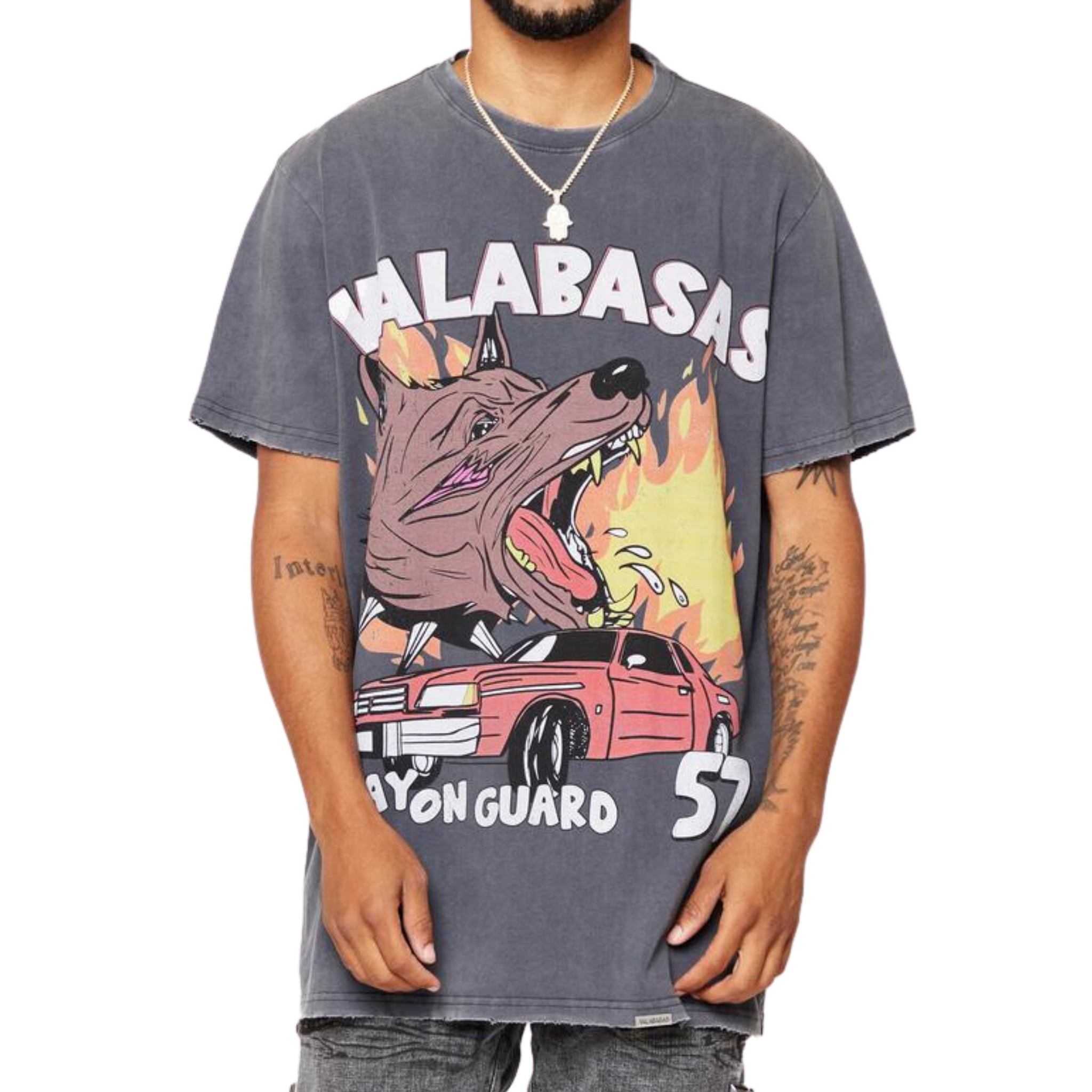 Valabasas On Guard Tee (Vintage Grey) - VLBS9025 - VALABASAS