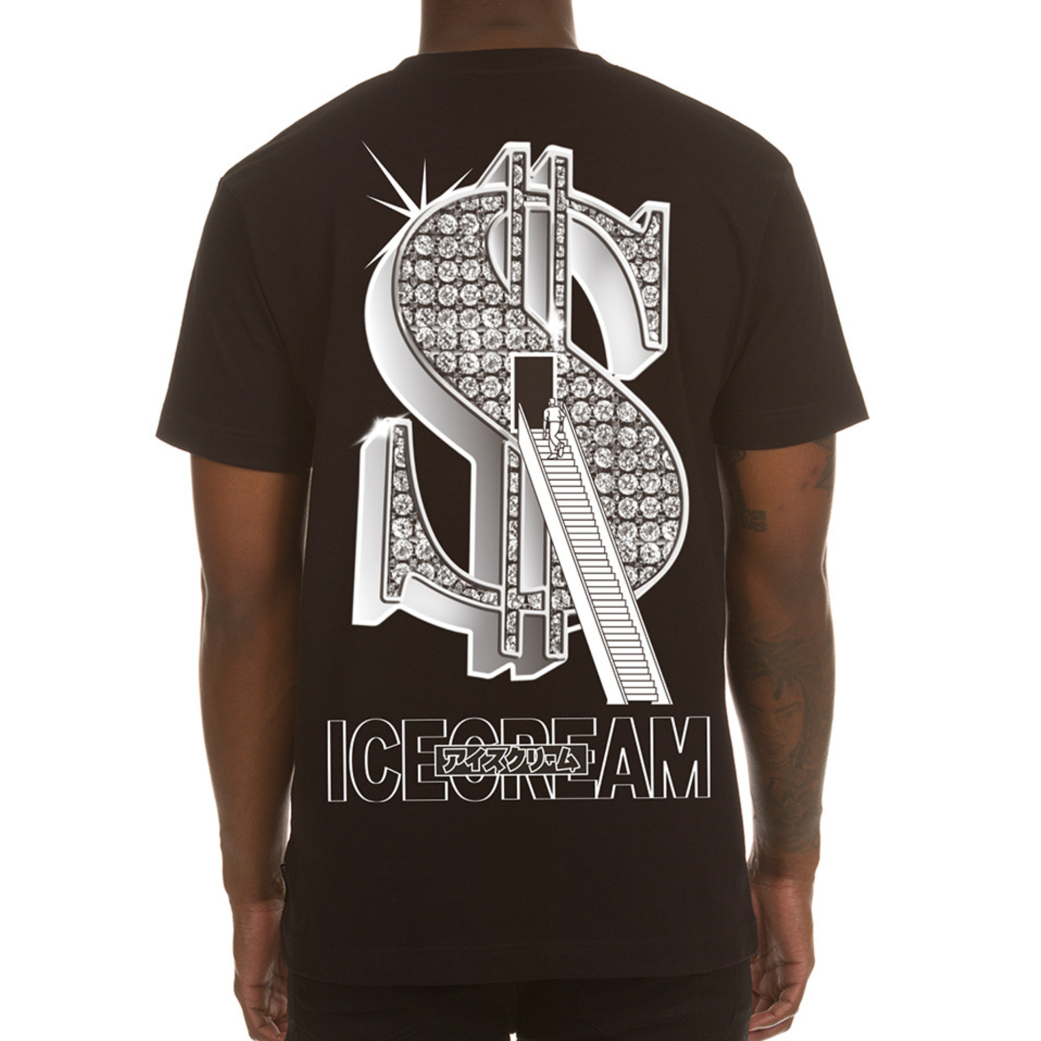 Icecream Stairs To Success SS Tee (Black)