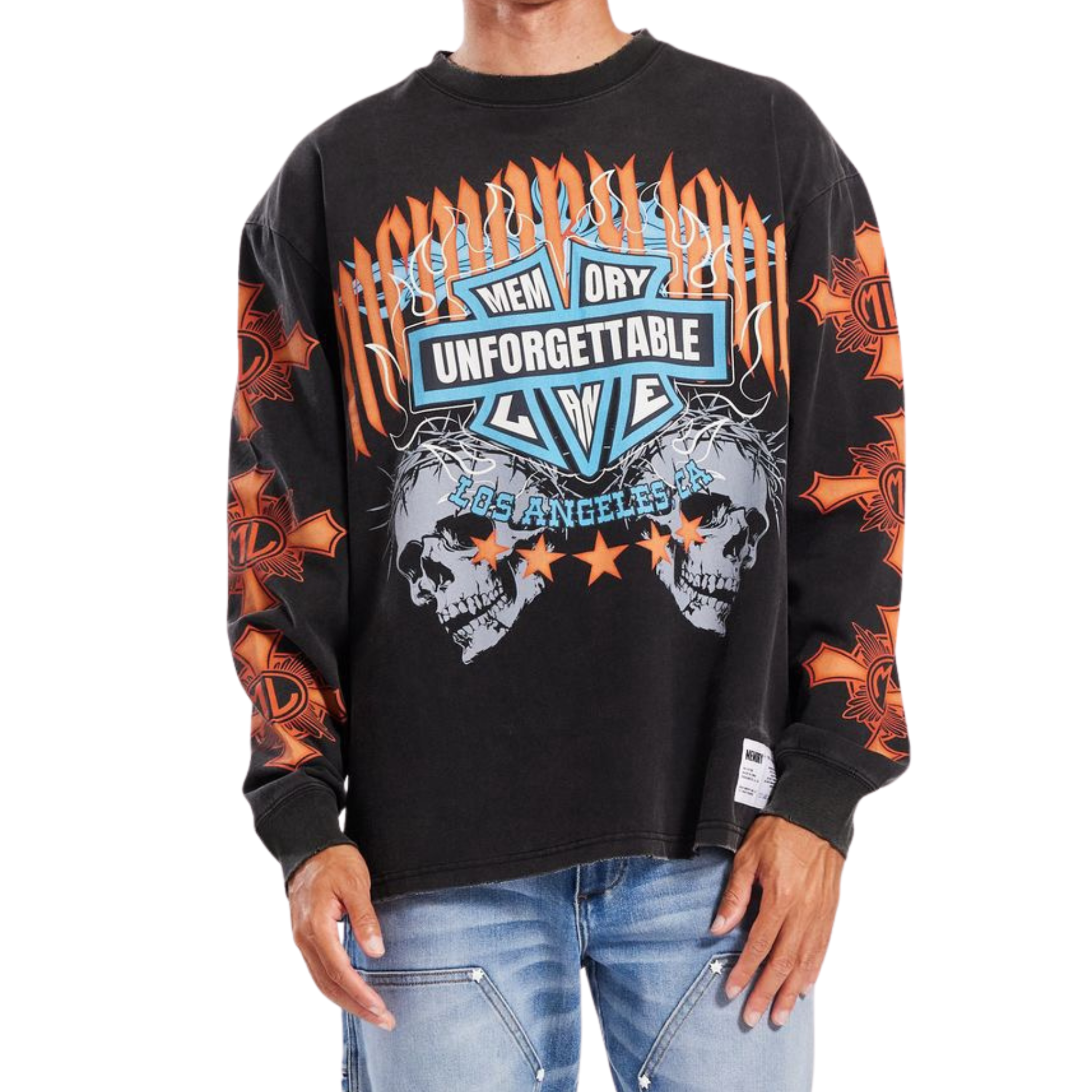 Memory Lane "Flame Shield" LS (Vintage Black) - Memory Lane
