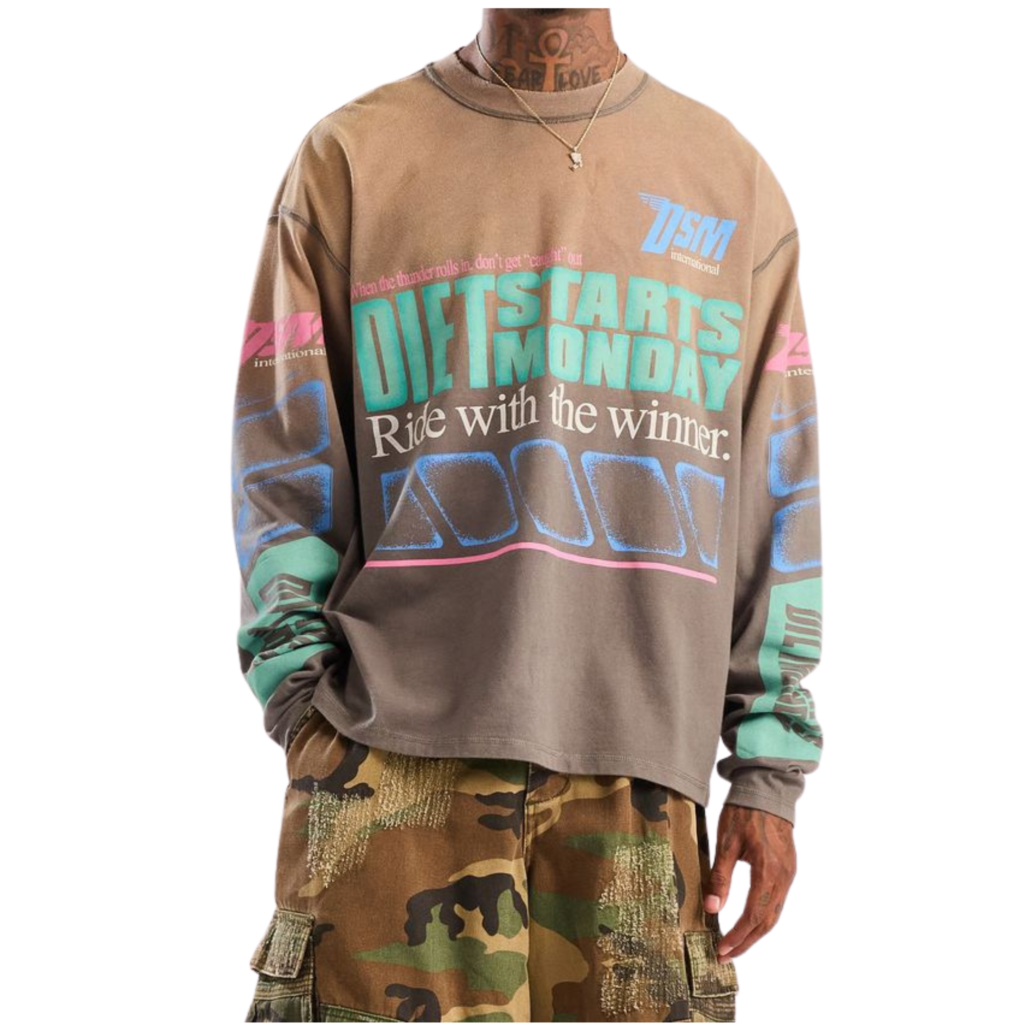 DSM "Winners" Long Sleeve - (Vintage Black) - Diet Starts Monday