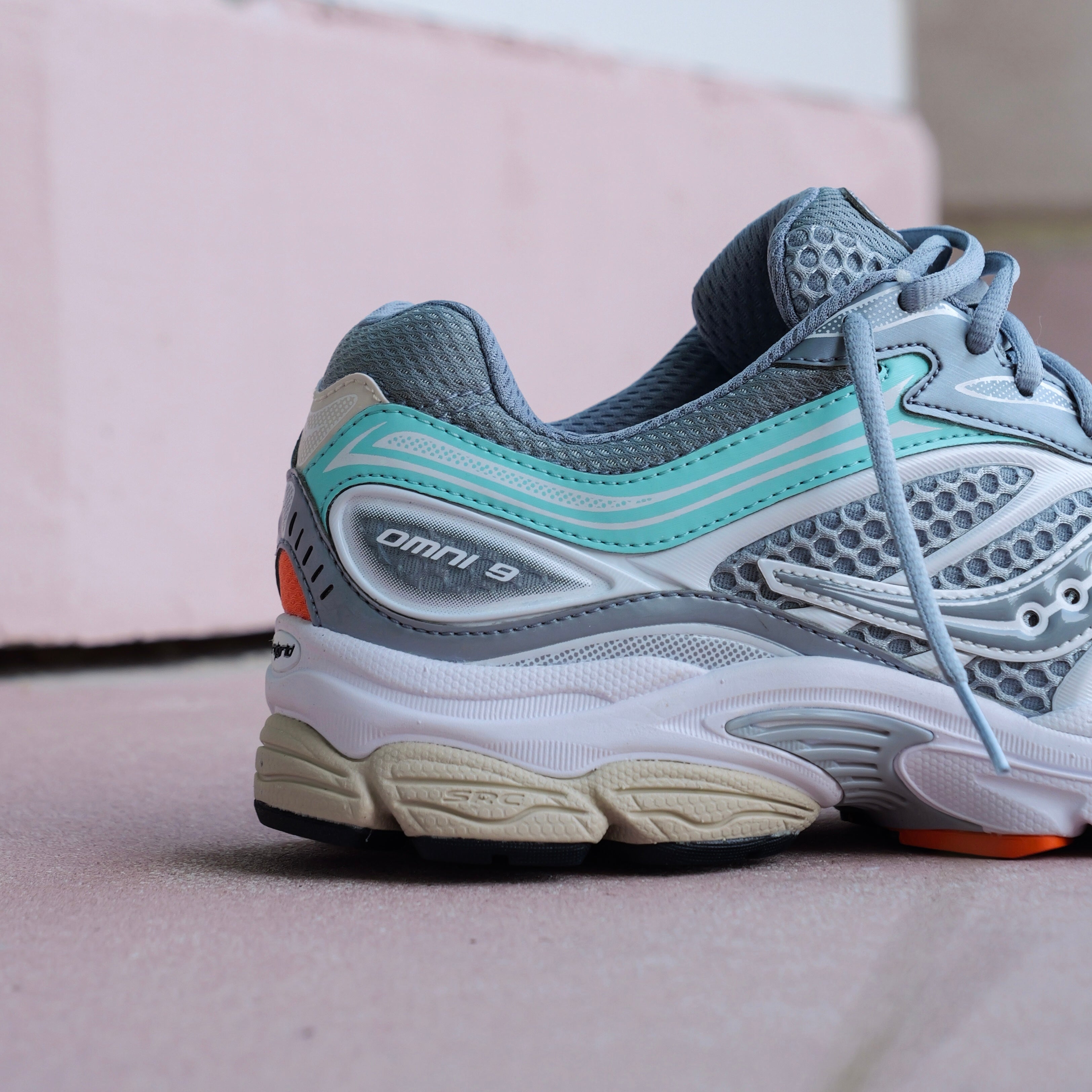 Mens Saucony ProGrid Omni 9 (Grey/Teal) - Saucony