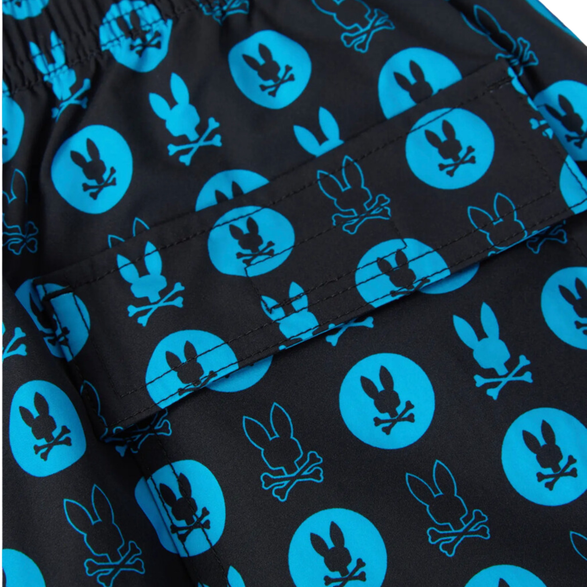 Psycho Bunny Arnold All Over Print Swim Trunk (Black)