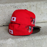 New Era Los Angeles Dodgers SHOHEI OHTANI Side Patch Fitted (Red/Walnut) - New Era