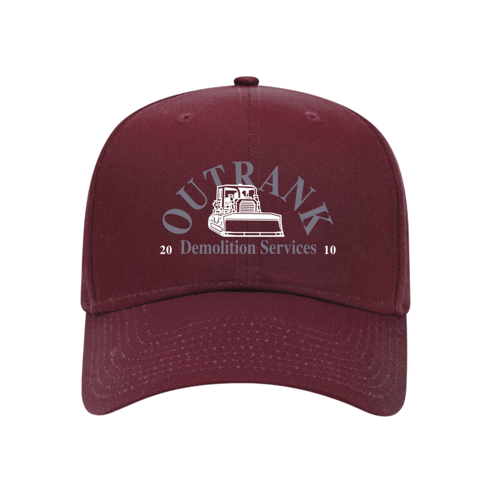 Outrank Demolition Services Snapback (Burgundy) - Outrank