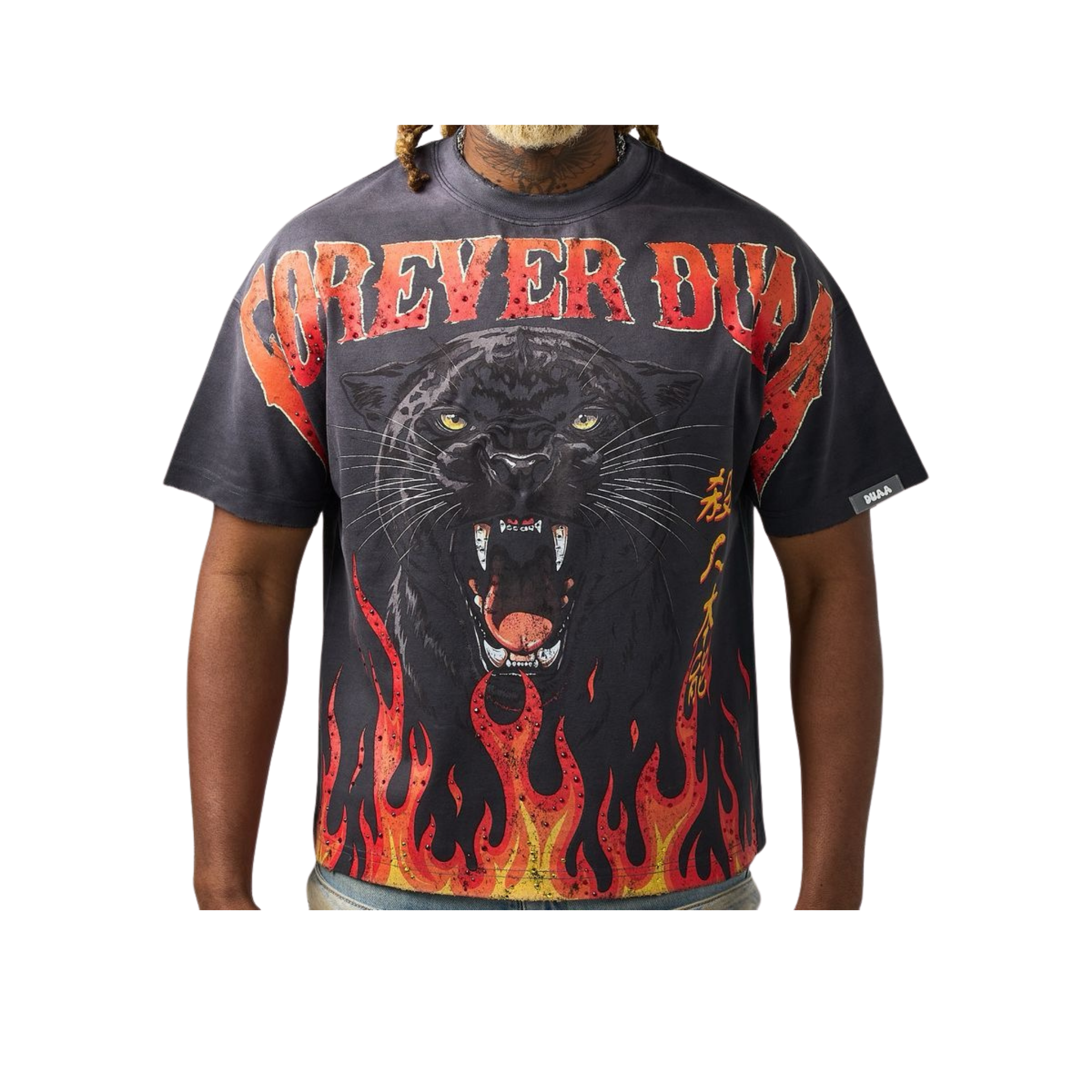 DUAA "Panther" SS Tee (Black) - DUAA