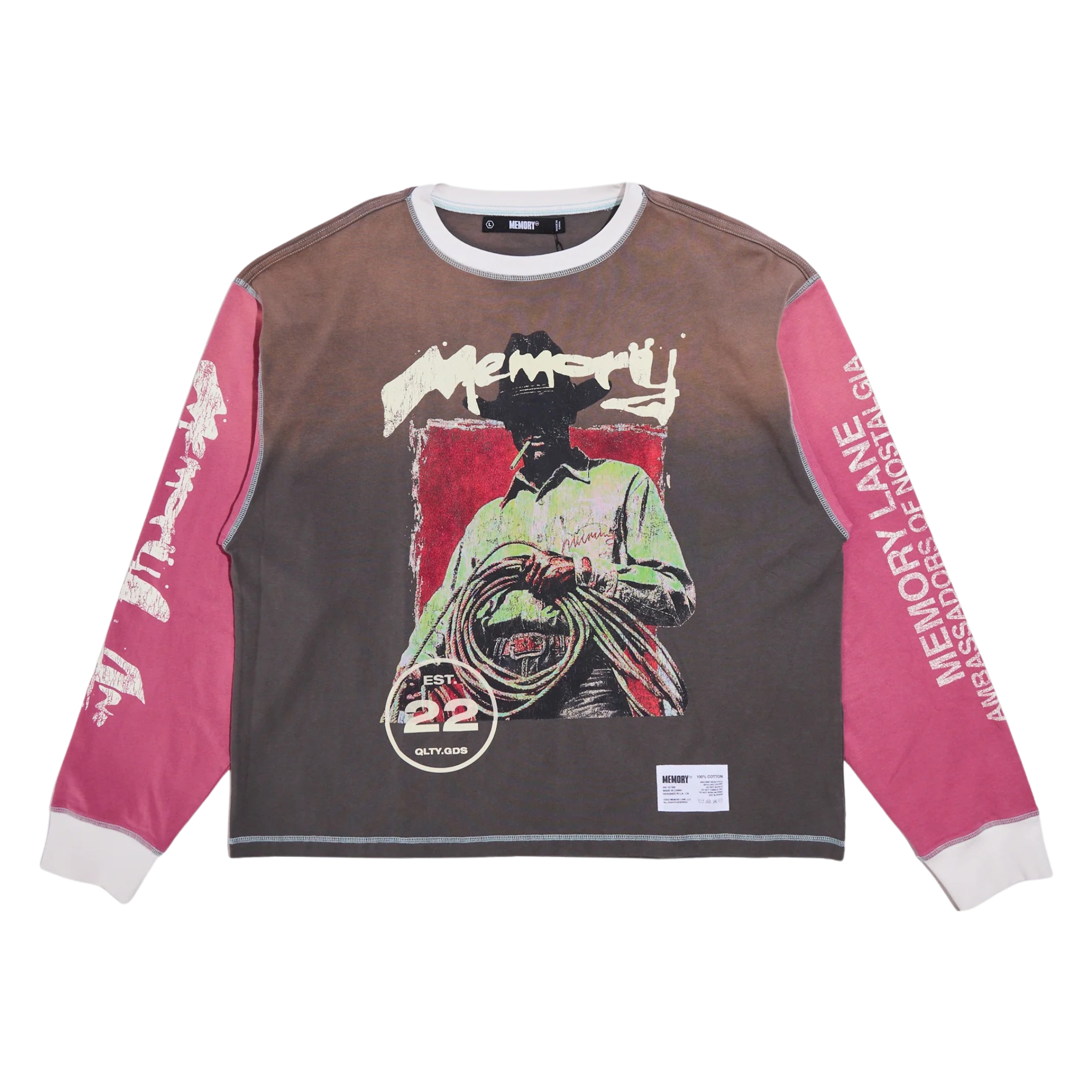 Memory Lane "SOUTHERN BORDER" LS (Gray/Brick)