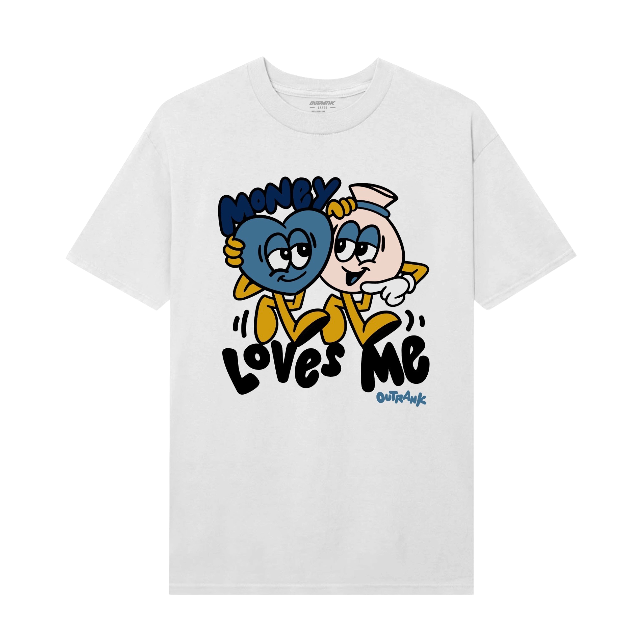 Outrank Money Loves Me Tee (Light Grey)