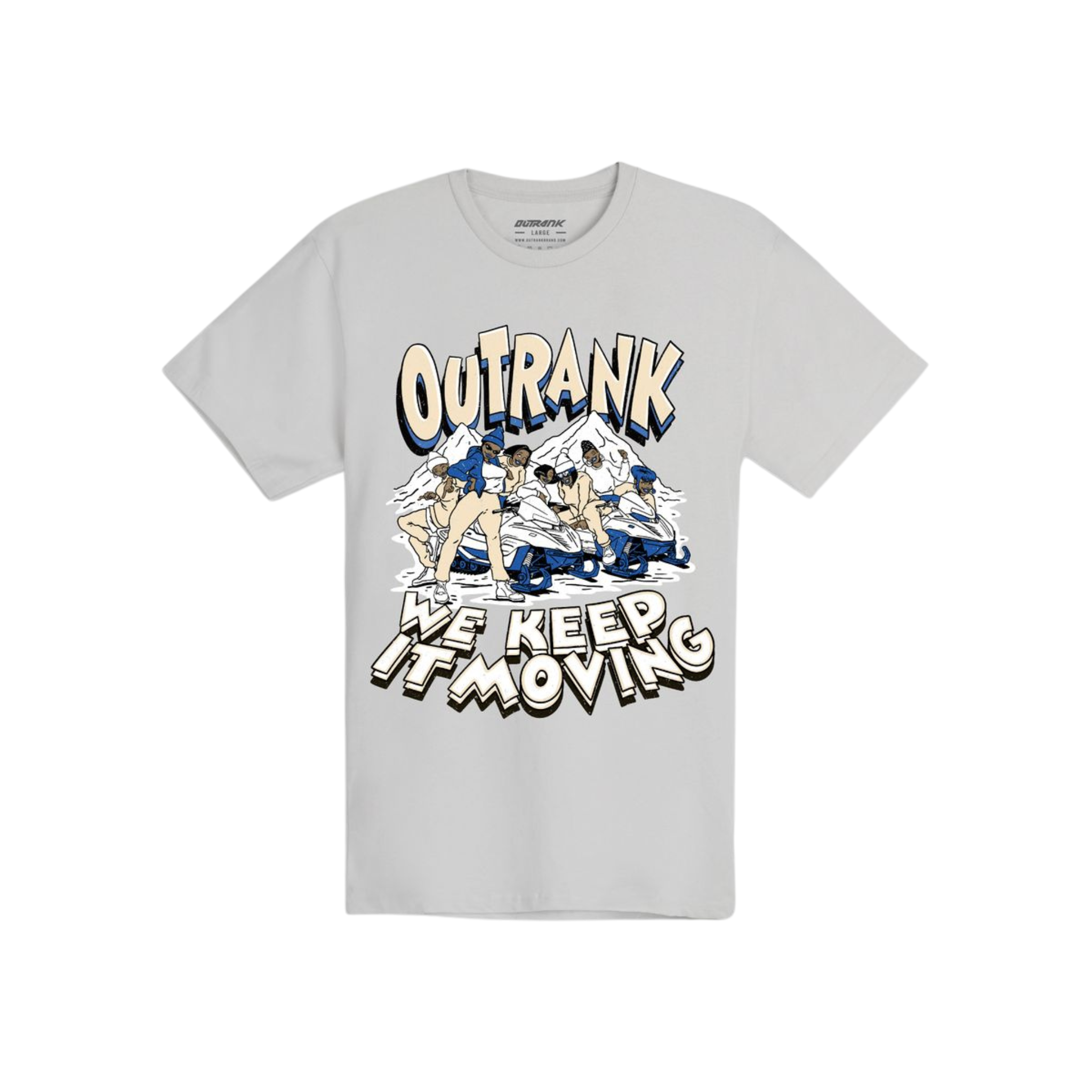 Outrank Keep It Moving Tee (Storm)