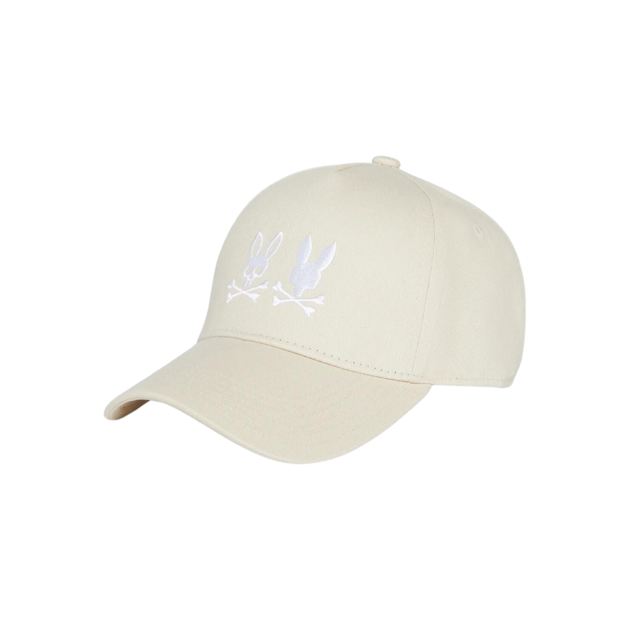 Psycho Bunny Kingwood Embroidered Baseball Cap (Natural Linen) - Psycho Bunny