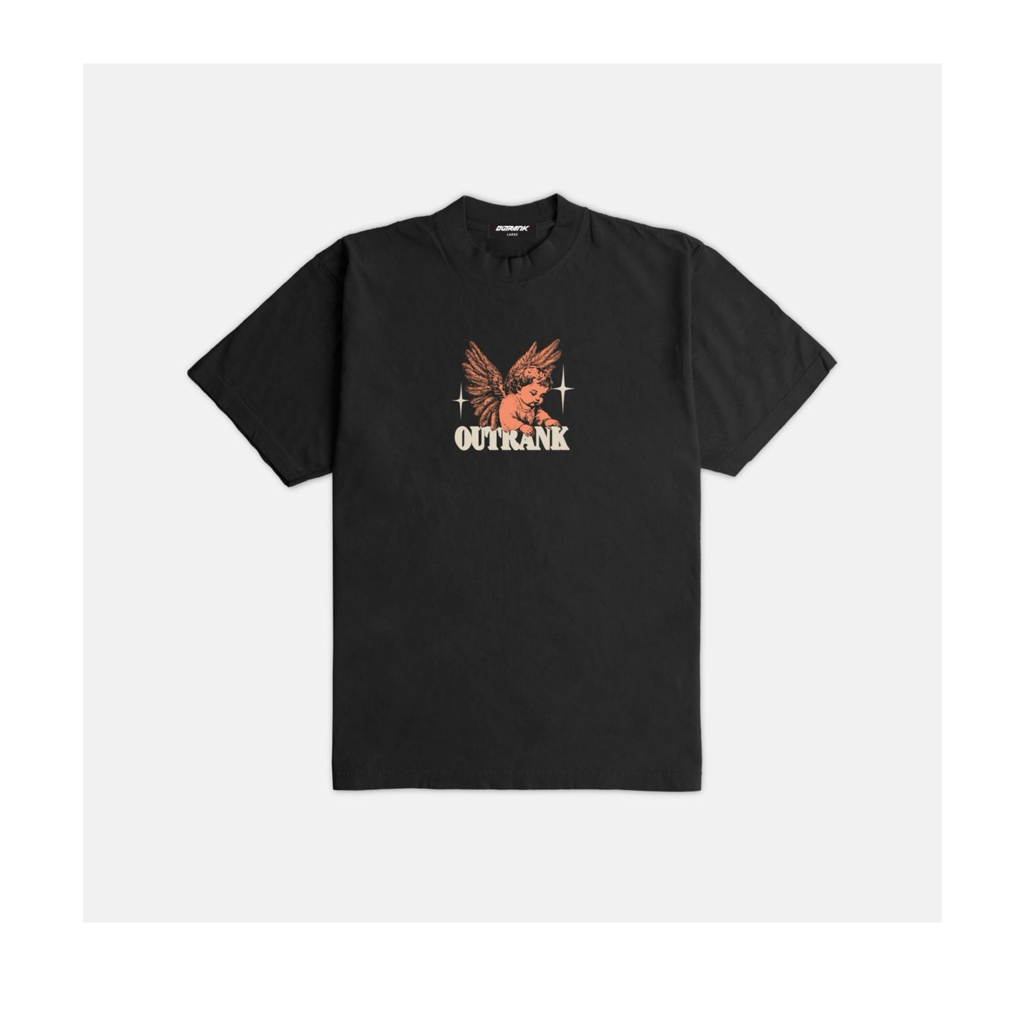 Outrank "Top View" Heavyweight T-shirt (Black) - Outrank