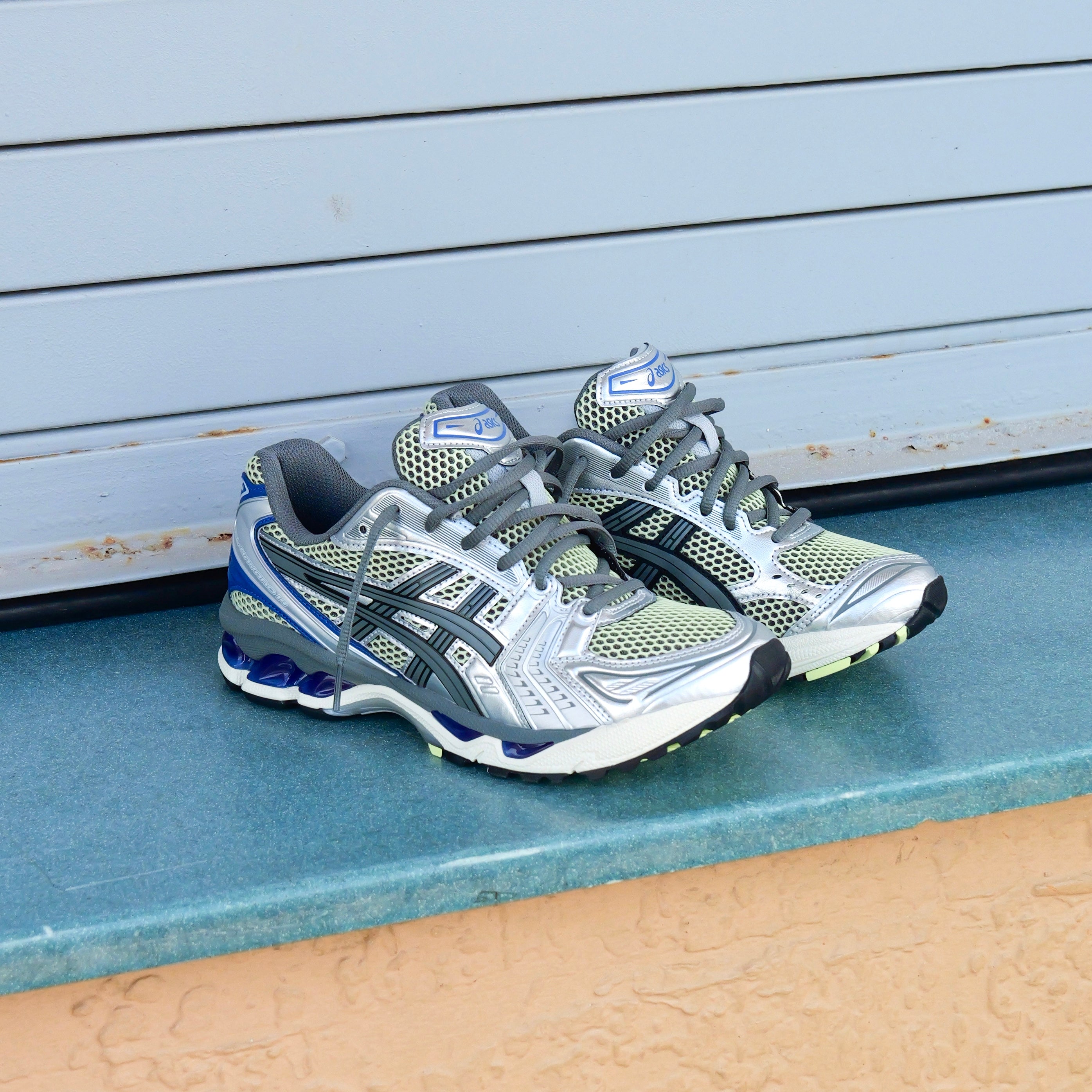 Mens Asics Gel-Kayano 14 (Soft Yellow/Asics Blue) - Asics