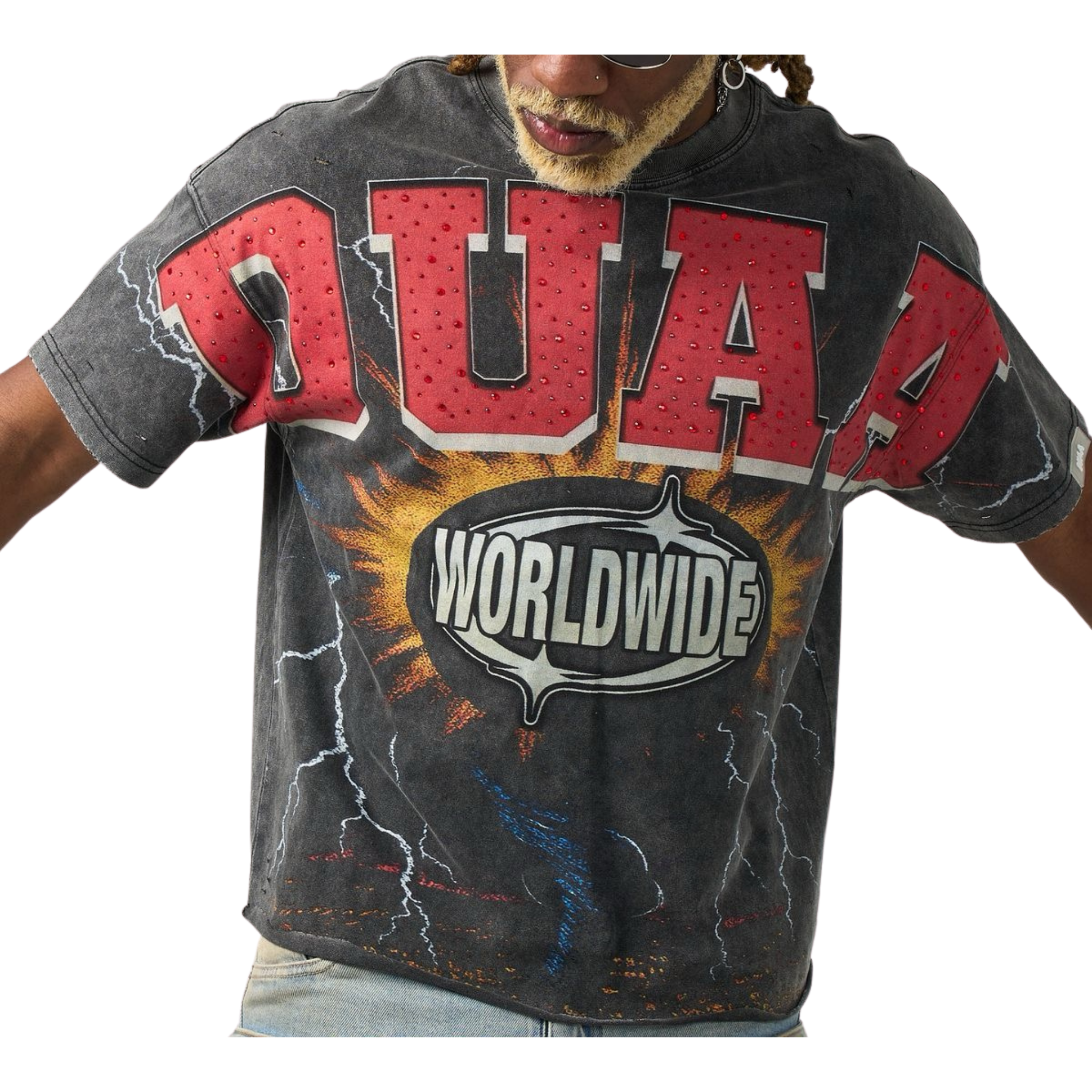 DUAA "Worldwide" SS Tee (Black) - DUAA