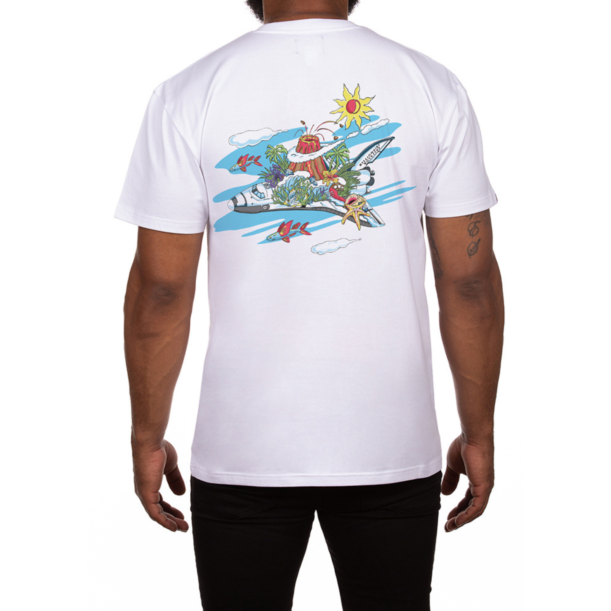 Billionaire Boys Club BB In Clouds SS Tee (Bleach White) - Billionaire Boys Club