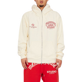 Memory Lane Studio Zip Hoodie (Off White)