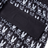 Psycho Bunny Tilden All Over Bunny Print Swim Trunk (Black)