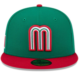 Mexico Baseball New Era 2026 World Baseball Classic 59FIFTY Fitted Hat - Green/Red - New Era
