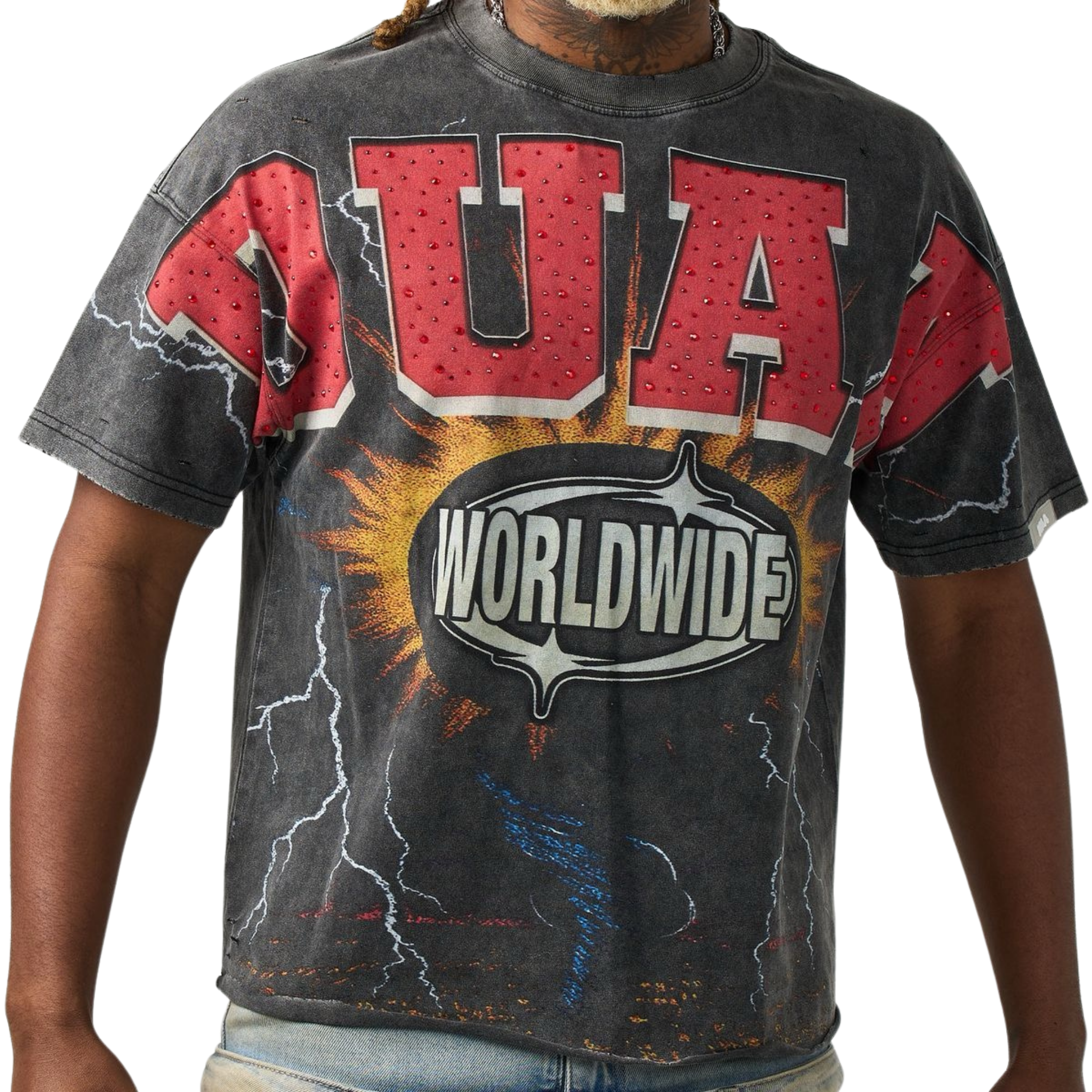 DUAA "Worldwide" SS Tee (Black) - DUAA