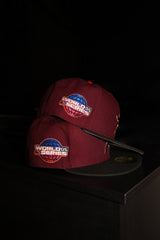 New Era Houston Astros 2005 World Series Side Patch Fitted (Maroon/Black) - New Era