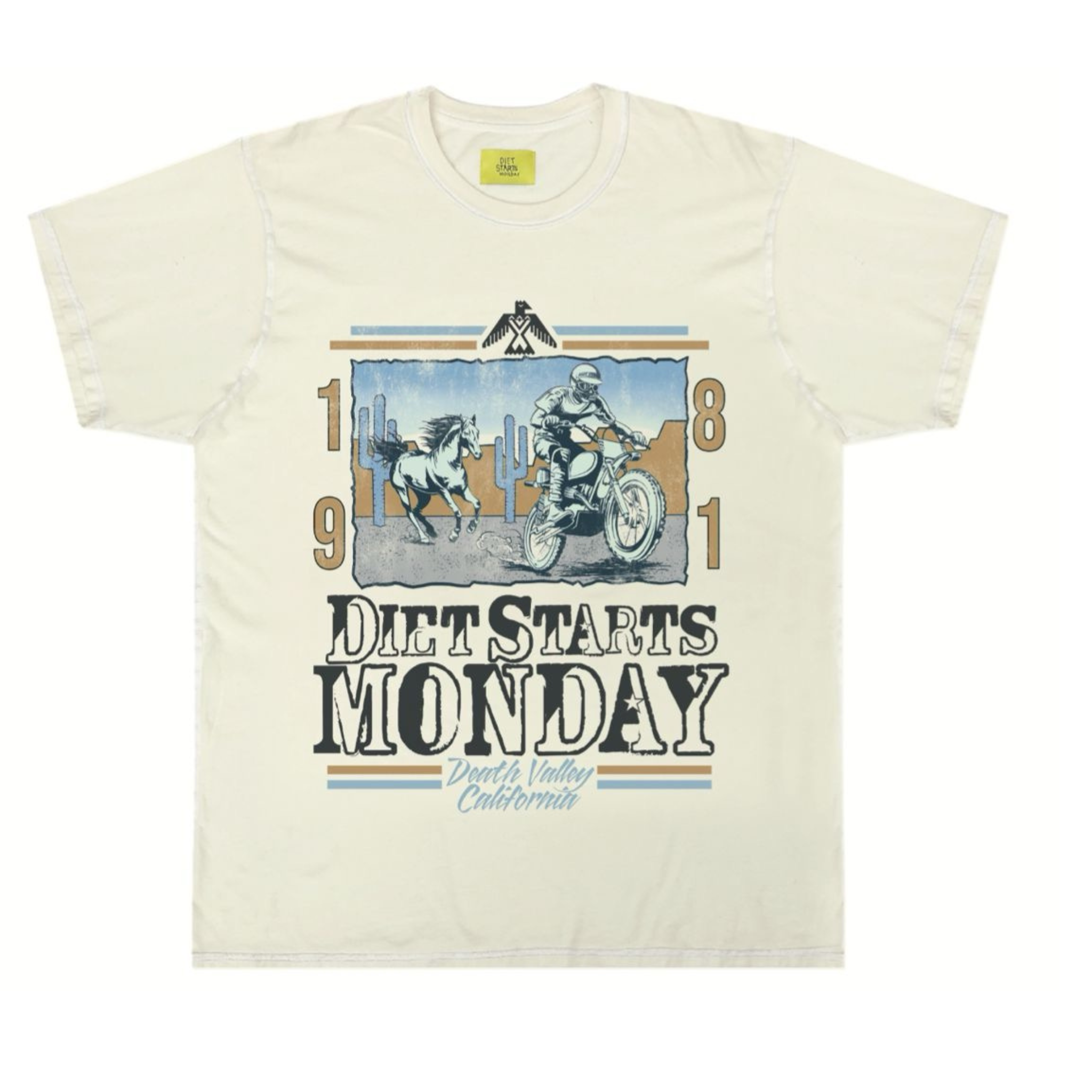 DSM "81 Racing" Tee  (Antique White) - Diet Starts Monday