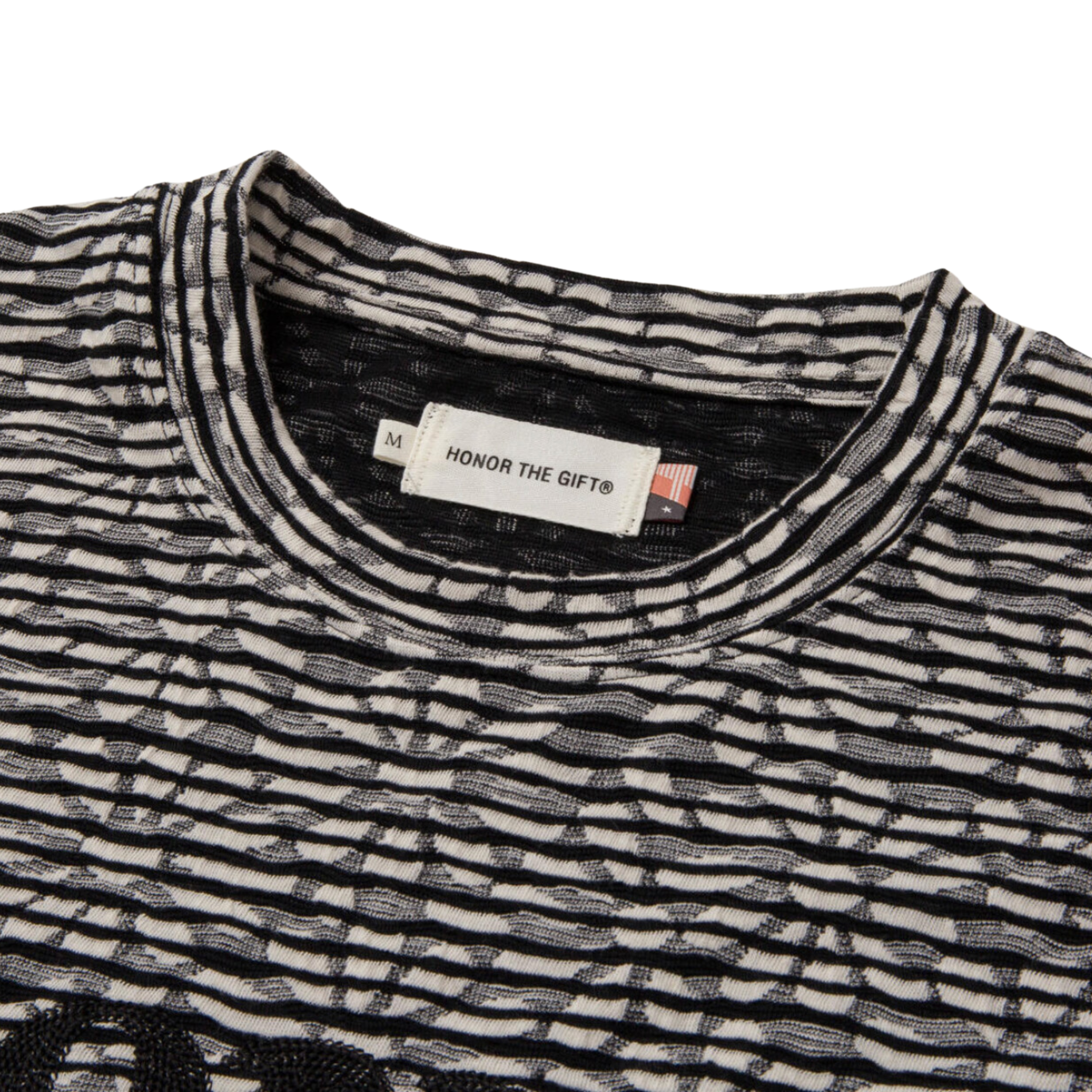 Honor The Gift Stripe Box Tee (Black) - Honor The Gift