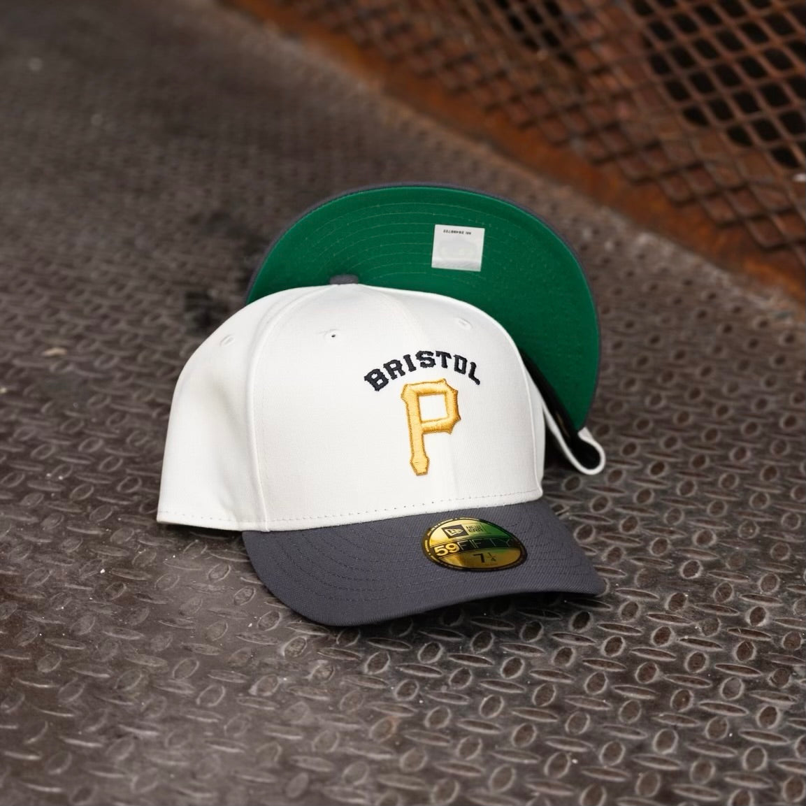 New Era Bristol Pirates Green UV (Off White/Graphite) 59Fifty Fitted