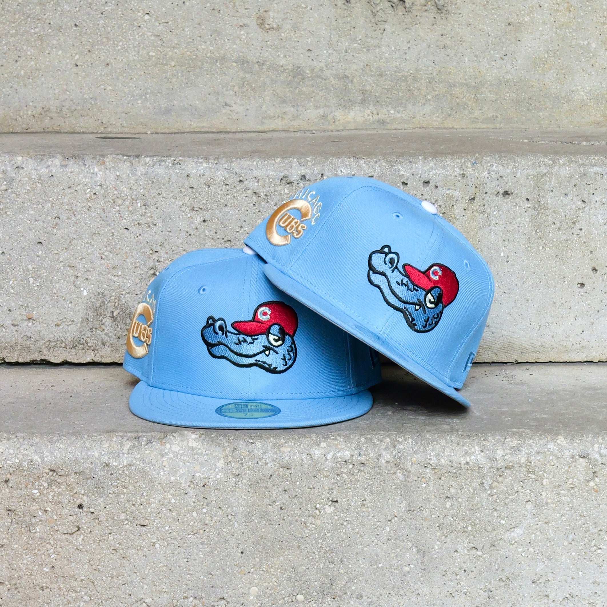 New Era Chicago Cubs Side Patch Fitted (Sky) - New Era