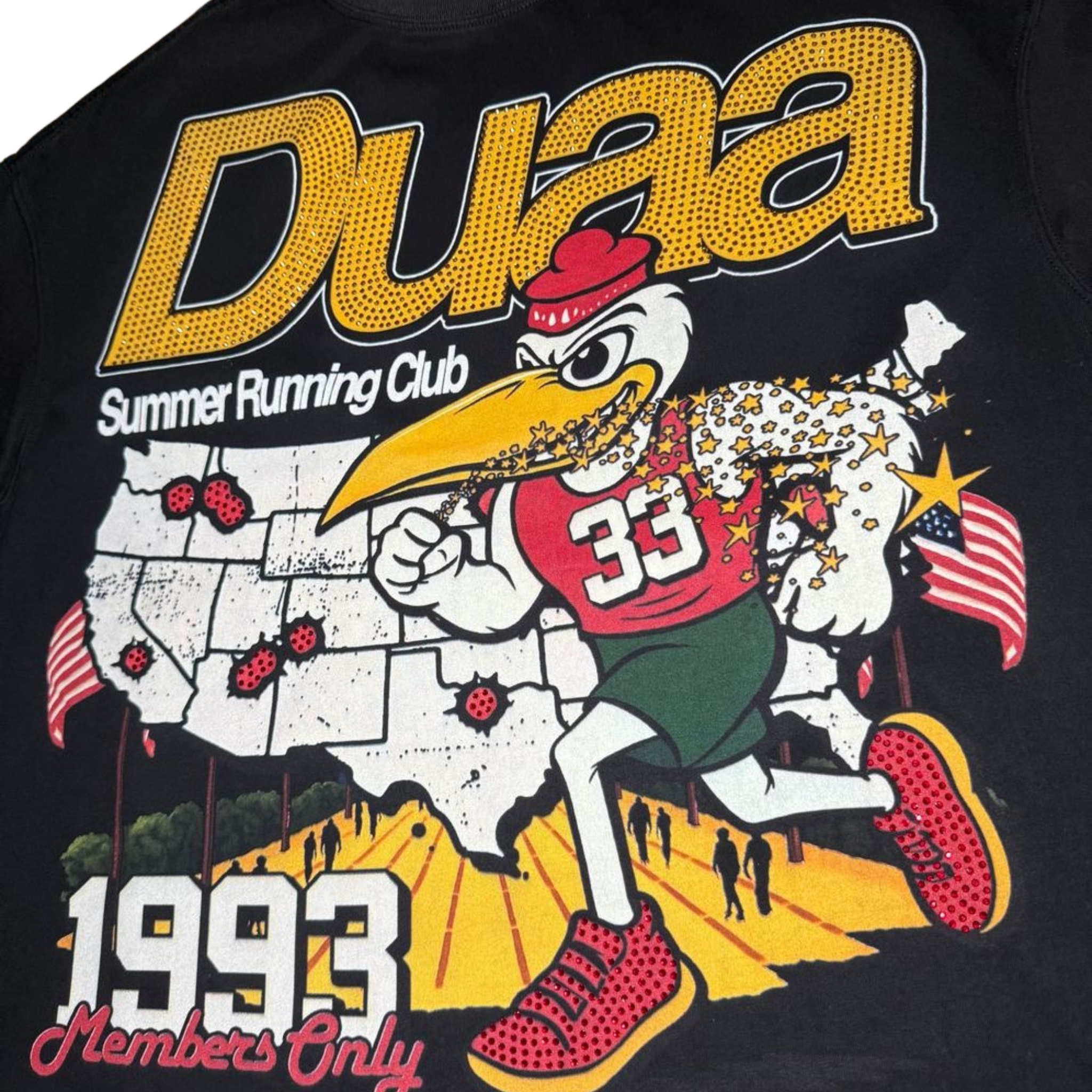 Duaa "Sprint" SS Tee (Black) - DUAA