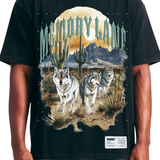 Memory Lane "RUNNING WOLVES" TEE-VINTAGE BLACK - Memory Lane