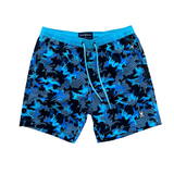 Psycho Bunny Rye All Over Print Swim Trunk (Navy) - Psycho Bunny