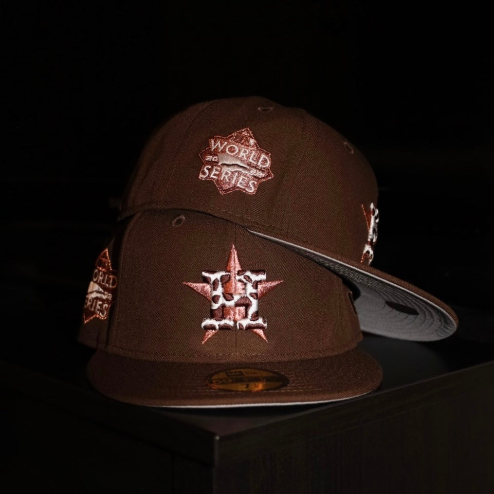 New Era Houston Astros 2022 World Series Side Patch Fitted (Walnut) - New Era