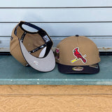 New Era St. Louis Cardinals 2006 Inaugural Season Grey UV 9Fifty A-Frame Snapback (Khaki/Navy)