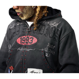 DUAA "Stamp" Zip Up Hoodie (Black) - DUAA