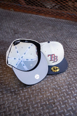 New Era Tampa Bay Rays 25th Anniversary Grey UV (Off White/Graphite) 59Fifty Fitted