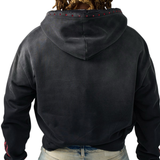 DUAA "Stamp" Zip Up Hoodie (Black) - DUAA