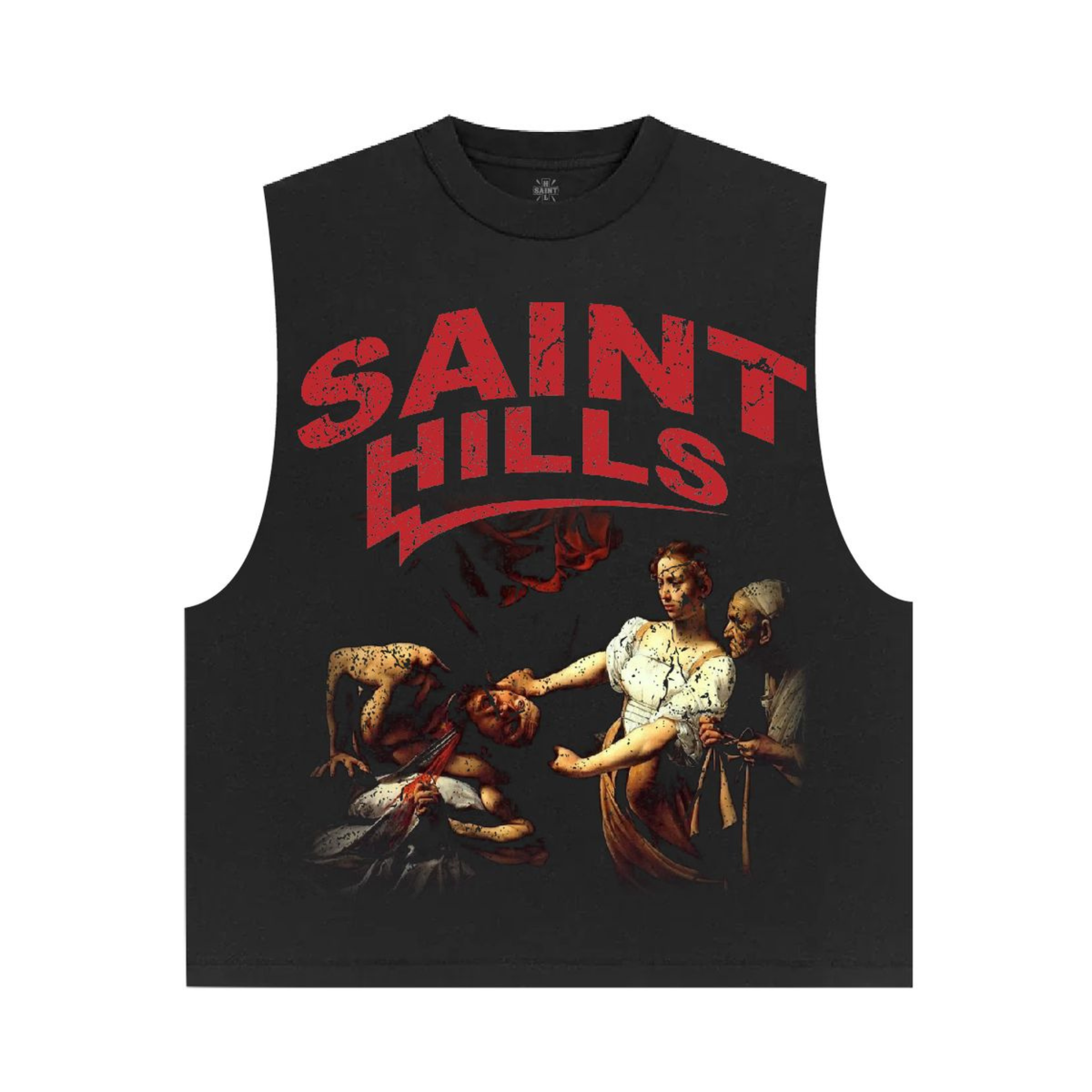 Saint Hills Caravaggio Cut Sleeve Tee (Black)