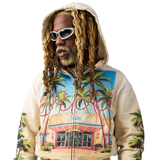 DUAA "Stay" Zip Up Hoodie (Cream) - DUAA