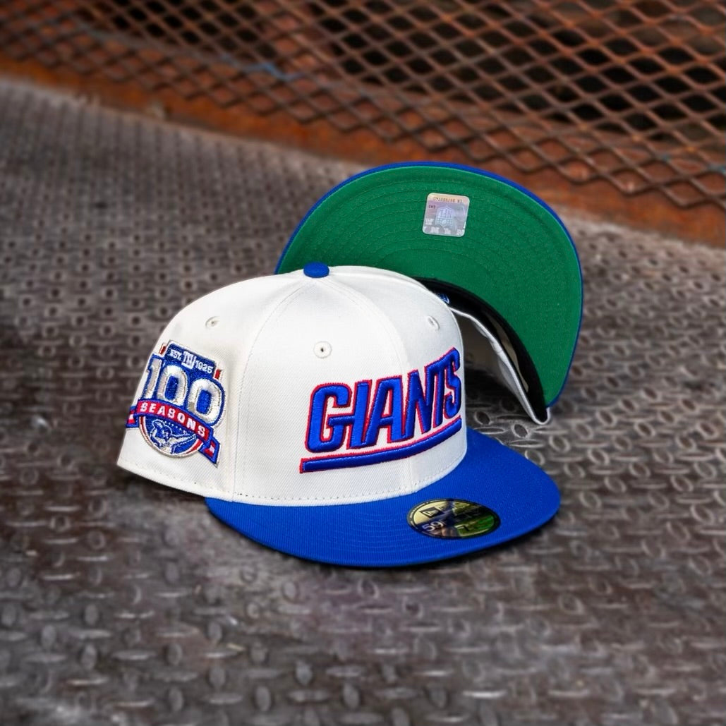 New Era New York Giants 100 Season Green UV (Off White/Royal) 59Fifty Fitted