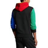 Polo Ralph Lauren Logo Color-Blocked Double-Knit Hoodie (Black/Multicolor)